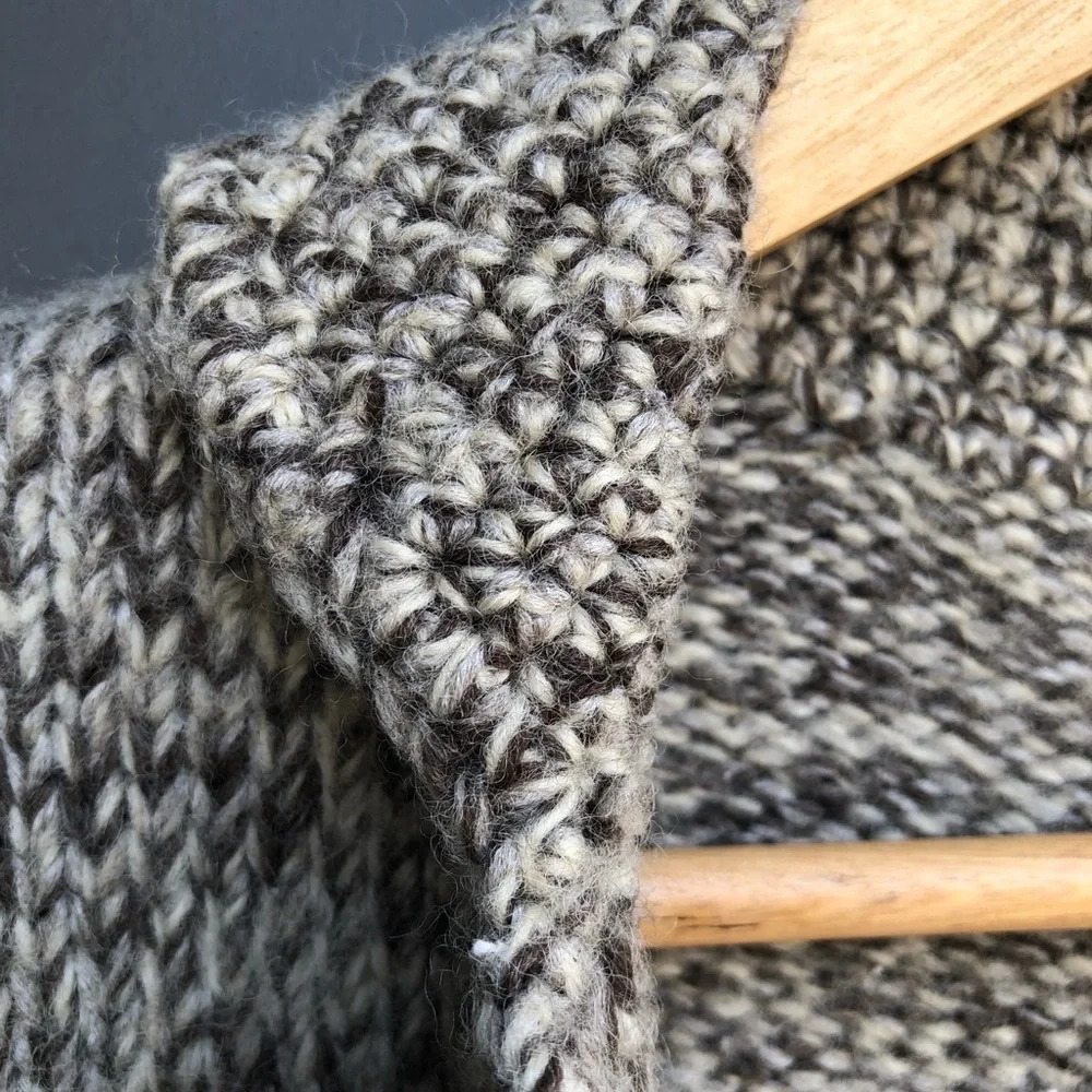 Cropped Wool mix Cardigan - Acrylic/wool mix - two-tone yarn - XL - Picture 7 of 8